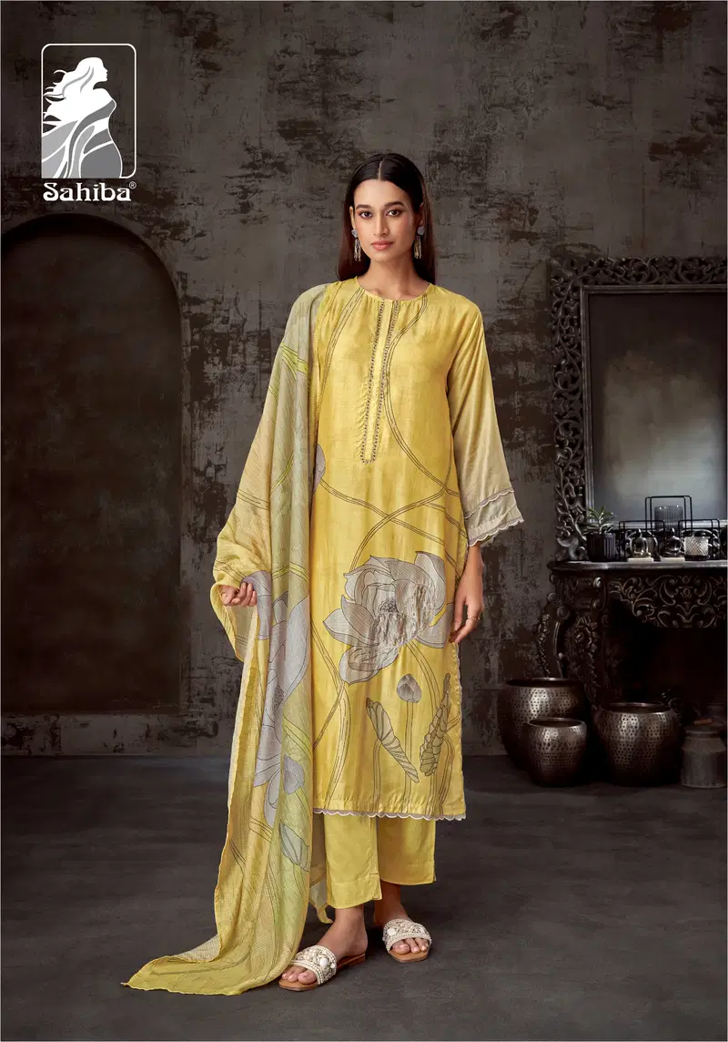 Lotus By Sahiba Muslin Silk Digital Printed Dress Material Wholesale Shop In Surat